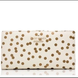 Kate Spade Cedar Street Confetti Gold Dot Wallet